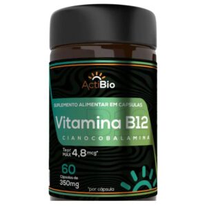 Vitamina B12 Cianocobalamina 4,8mcg 60 Cápsulas | ActiBio