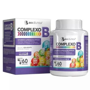 Complexo B 60 Cápsulas | Suplemento de Vitaminas do Complexo B com Ácido Fólico e Biotina – BioCêutica