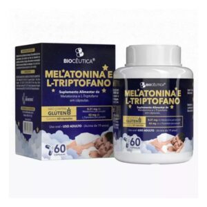 Melatonina + L-Triptofano 60 Cápsulas | Suplemento Alimentar com Melatonina e L-Triptofano – BioCêutica