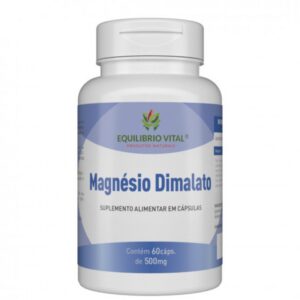 Magnésio Dimalato 500mg 60 Cápsulas | Suplemento Alimentar | Equilíbrio Vital