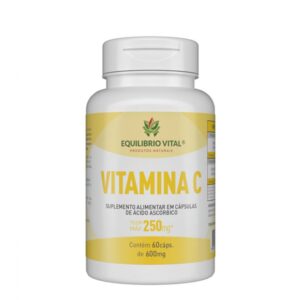 Vitamina C 250mg Ácido Ascórbico 60 Cápsulas | Suplemento Alimentar | Equilíbrio Vital