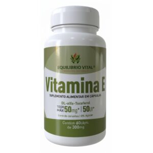 Vitamina E 50mg (150 UI) 60 Cápsulas | DL-alfa-Tocoferol – Equilíbrio Vital